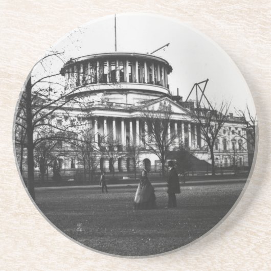 Washington D.C.の国会議事堂の建物 コースター (正面)