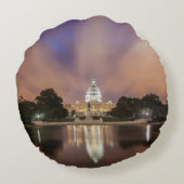 Washington D.C.の国会議事堂の建物 ラウンドクッション (裏面)