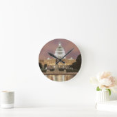 Washington D.C.の国会議事堂の建物 ラウンド壁時計 (ホーム)