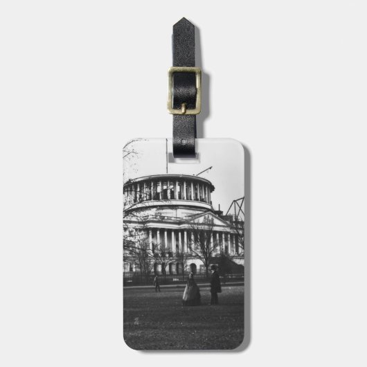 Washington D.C.の国会議事堂の建物 ラゲッジタグ (正面縦)
