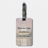 Washington D.C.の国会議事堂の建物 ラゲッジタグ (裏面縦)