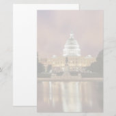 Washington D.C.の国会議事堂の建物 便箋 (正面/裏面)