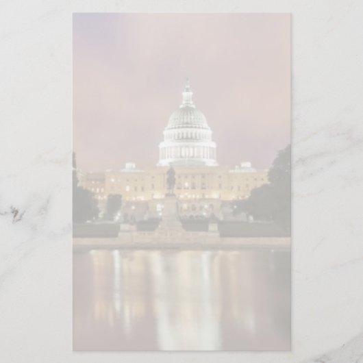 Washington D.C.の国会議事堂の建物 便箋 (正面)