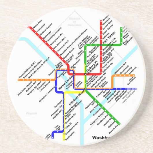 Washington D.C.の地下鉄のコースター コースター (正面)