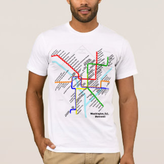 Washington D.C.の地下鉄のワイシャツ Tシャツ