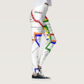 Washington D.C.の地下鉄の地下鉄の地図のレギンス レギンス (右)