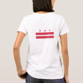 Washington D.C.の地図および旗 Tシャツ (裏面)