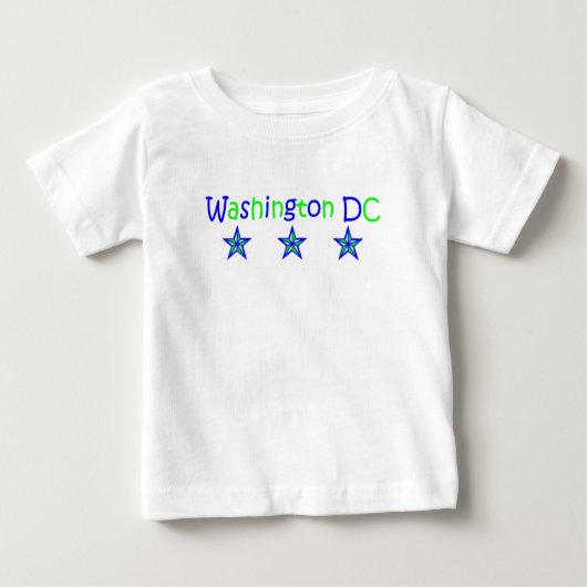 Washington D.C.の子供のTシャツ ベビーTシャツ (正面)