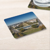 Washington D.C.の景色の概観 スクエアペーパーコースター (アングル)