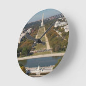 Washington D.C.の景色の概観 ラウンド壁時計 (傾斜)