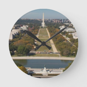Washington D.C.の景色の概観 ラウンド壁時計