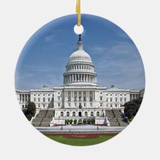 Washington D.C.を造るホワイトハウス米国の国会議事堂 セラミックオーナメント (裏面)