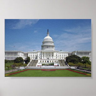 Washington D.C.を造るホワイトハウス米国の国会議事堂 ポスター