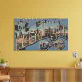 Washington D. C. – ラージ・レター・シーン キャンバスプリント (インサイチュ (リビング))