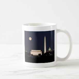 Washington D.C.上の月 コーヒーマグカップ
