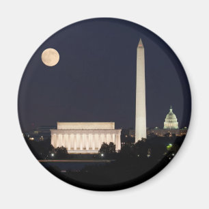 Washington D.C.上の月 マグネット