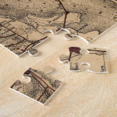 Washington D.C.区域(1865年)のヴィンテージの地図 ジグソーパズル (側面)