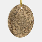 Washington D.C.区域(1865年)のヴィンテージの地図 セラミックオーナメント (右)