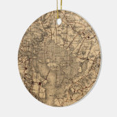 Washington D.C.区域(1865年)のヴィンテージの地図 セラミックオーナメント (左)