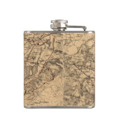 Washington D.C.区域(1865年)のヴィンテージの地図 フラスク (裏面)