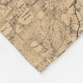 Washington D.C.区域(1865年)のヴィンテージの地図 フリースブランケット (角)