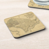 Washington D.C. (1839年)の都市の地図 コースター (左側)