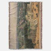 Washington D.C. (1852年)のヴィンテージの絵解き地図 スローブランケット (正面縦)