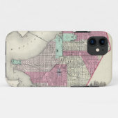 Washington D.C. (1866年)のヴィンテージの地図 Case-Mate iPhoneケース (裏面(横))