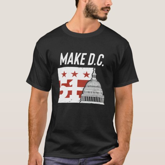 Washington D C  51st State  Cool DC Statehood Tシャツ (正面)