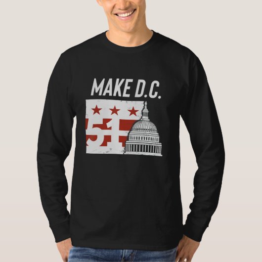 Washington D C  51st State  Cool DC Statehood Tシャツ (正面)