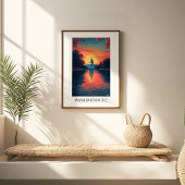 Washington D.C. Capitol Sunset Poster ポスター