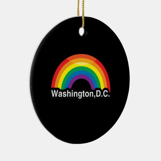 WASHINGTON D.C. LGBT PRIDEの虹 セラミックオーナメント (右)
