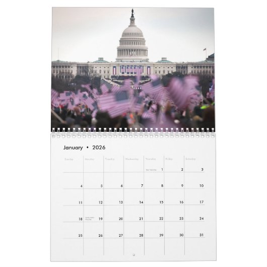 Washington D.C. Photography Calendar カレンダー (1月 2026)