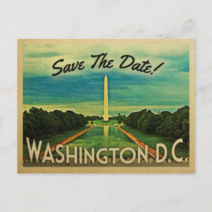 Washington D.C. Save The Date DCヴィンテージ・ポストカード 案内ポストカード