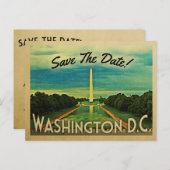 Washington D.C. Save The Date DCヴィンテージ・ポストカード 案内ポストカード (正面/裏面)