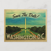 Washington D.C. Save The Date DCヴィンテージ・ポストカード 案内ポストカード (正面)