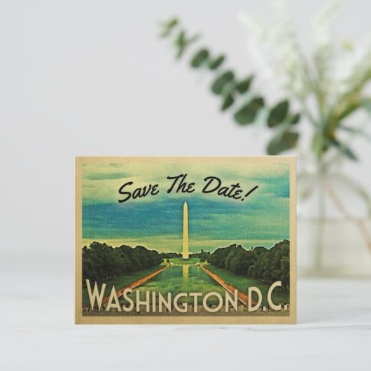 Washington D.C. Save The Date DCヴィンテージ・ポストカード 案内ポストカード (スタンド正面)