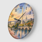 Washington D.C. Wall Clock — Landmark Design ラージ壁時計 (傾斜)