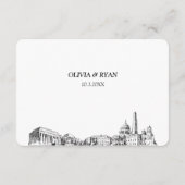 Washington DCの結婚RSVP伝統的 Meal Option エンクロージャーカード (裏面)