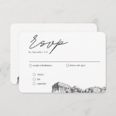 Washington DCの結婚RSVP伝統的 Meal Option エンクロージャーカード (正面/裏面)