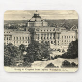 、Washington DCの1912年のヴィンテージ国会図書館 マウスパッド (正面)