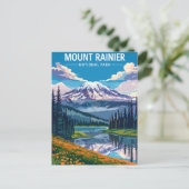 Washington DCエレガントヴィンテージ水の色 ポストカード (スタンド正面)