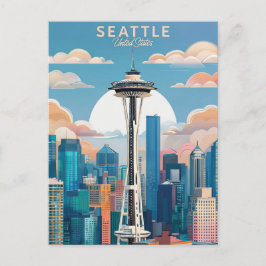 Washington DCエレガントヴィンテージ水の色 ポストカード