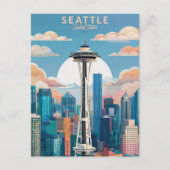 Washington DCエレガントヴィンテージ水の色 ポストカード (正面)