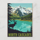 Washington DCエレガントヴィンテージ水の色 ポストカード (正面)