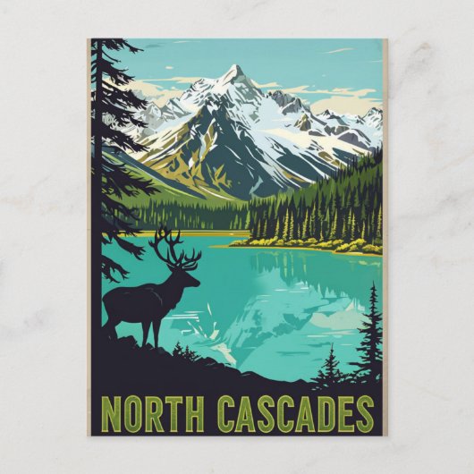 Washington DCエレガントヴィンテージ水の色 ポストカード (正面)