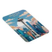 Washington DCエレガントヴィンテージ水の色 マグネット (右側)