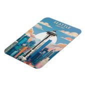 Washington DCエレガントヴィンテージ水の色 マグネット (左側)