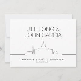 Washington DC日付の保存 招待状