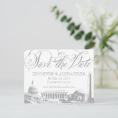 Washington DC日付を保存 – ヴィンテージモニュメント セーブザデート (スタンド正面)